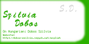 szilvia dobos business card